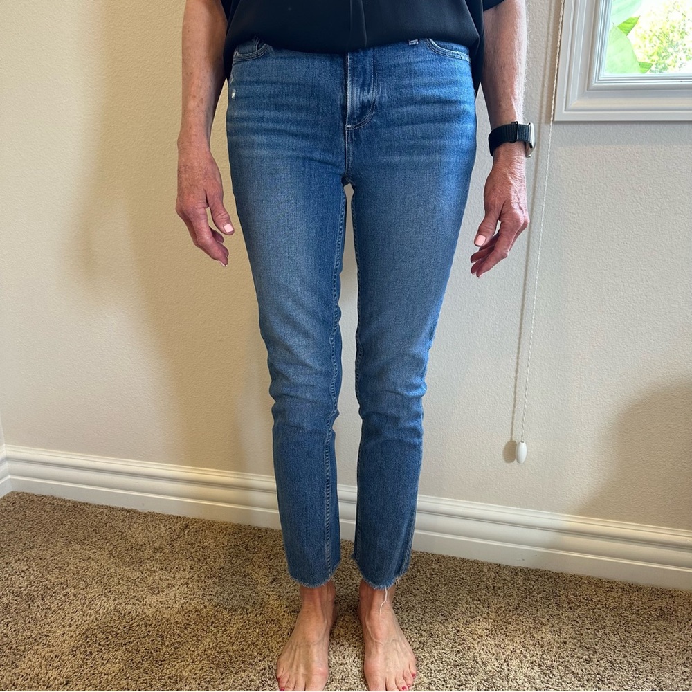 PAIGE Classic Blue Cropped Jeans